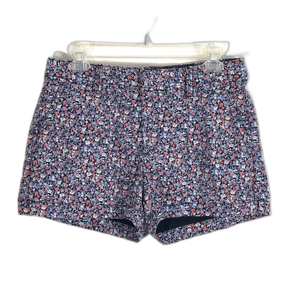 Gap Ditsy Floral Multicolor Chino Shorts Size 6 Pocket 3" inseam